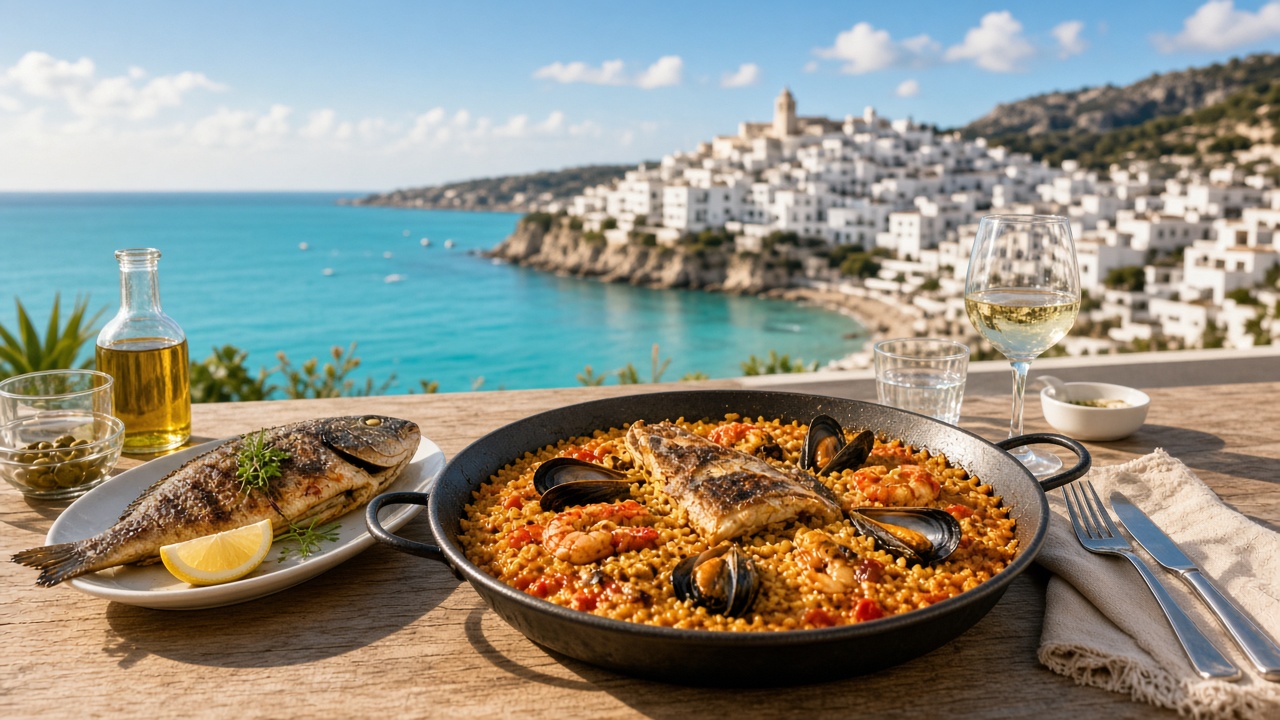 Arroz mediterr&aacute;neo con vistas a Altea