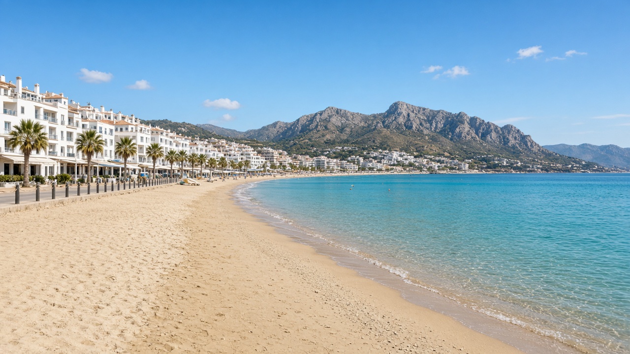 Playa y casco antiguo de Altea