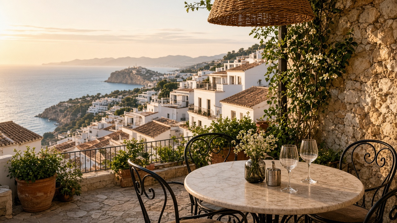 Terraza en el casco antiguo de Altea